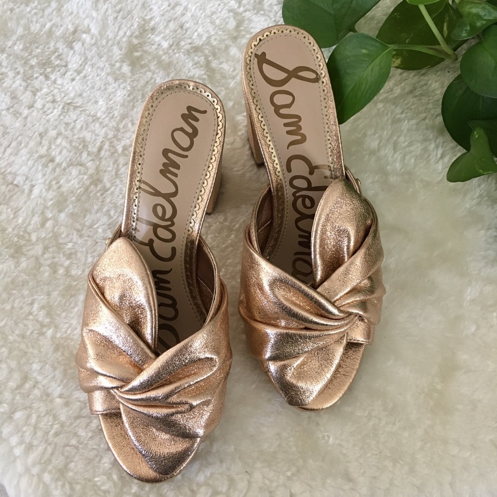 Sam Edelman | Oda Gold Knot Mules - Picture 11 of 15